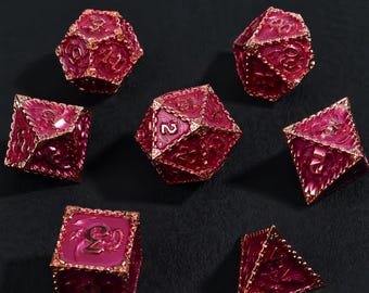 Metal DND Dice Set, Premium Metal Dungeons and Dragons Dice – Sharp Edge RPG Dice Set for Serious Gamers