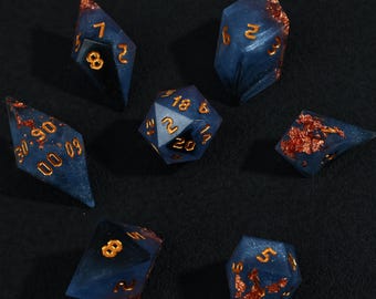 Sharp Edge Resin Dice for DND Tabletop Games, Resin Liquid Dice, D&D Dice Set Mystery, Dnd Player Gift