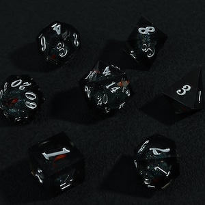 Koi Fish Dice Set, Sharp Edge Resin Liquid Core Dice Set, TTRPG DND Gift