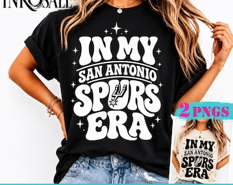 San Antonio Spurs Fan Shirt, NBA in My San Antonio Spurs Era Retro Wave Logo T-Shirt, Basketball Fan Gift Spurs Playoff, Wembanyama Spurs
