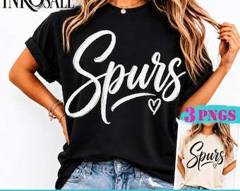 Spurs Heart PNG T-Shirt, Basketball Fan Gift, Sporty Game Day Sublimation, Retro Sports Lover Graphic Tee, Cute Game Day Shirt