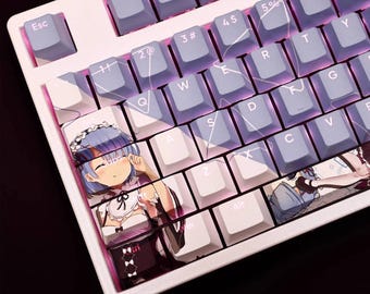 Rem Keycap Set Re:Zero Japanese PBT 108 Key Cherry MX Style