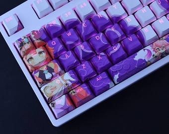 Genshin Impact Keycap Set Japanese PBT 108 Key OEM MX Style