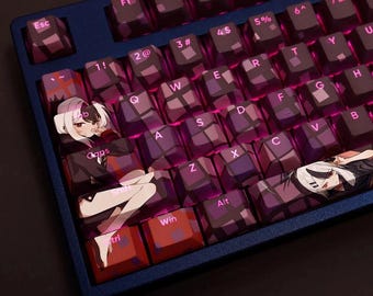 Onikata Kayoko Keycap Set Blue Archive Japanese PBT 108 Key Cherry MX Style