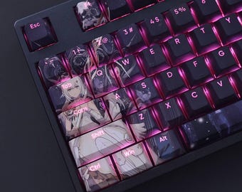 Liv Keycap Set Punishing Gray Raven Japanese PBT 108 Key Cherry MX Style