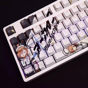 Mikamo Neru Keycap Set Blue Archive Japanese PBT 108 Key Cherry MX Style
