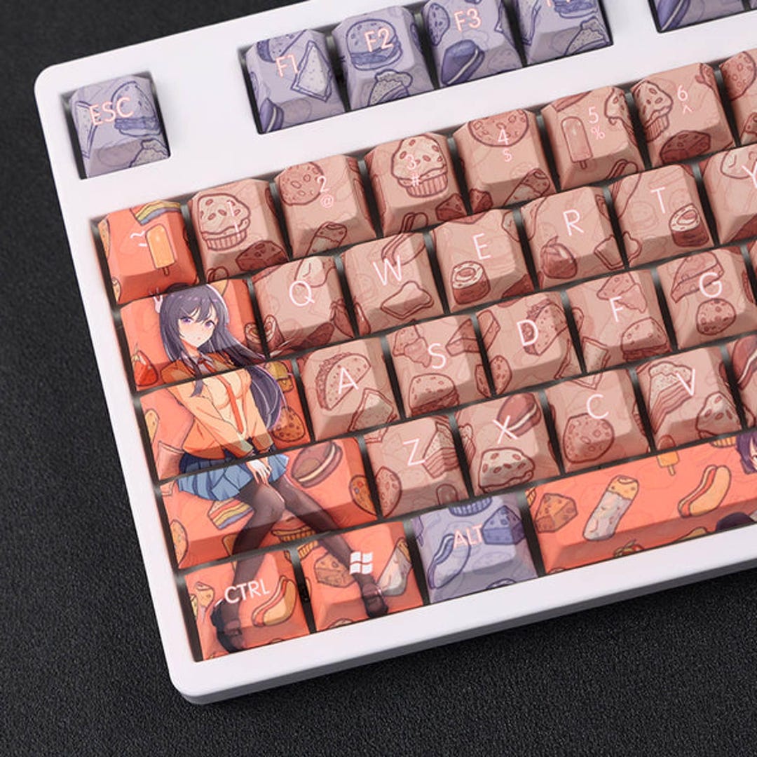 Mai Sakurajima Keycap Set Rascal Does Not Dream Japanese PBT 108 Key ...