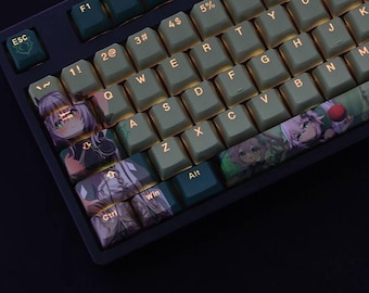 Nahida Keycap Set Genshin Impact Japanese PBT 108 Key OEM MX Style