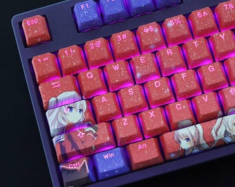 Nao Tomori Keycap Set Charlotte Japanese PBT 108 Key OEM MX Style