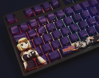 Lucy Heartfilia Keycap Set Fairy Tail Japanese PBT 108 Key Cherry MX Style