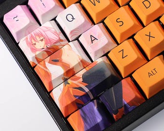 Inori Yuzuriha Keycap Set Guilty Crown Japanese PBT 108 Key Cherry MX Style