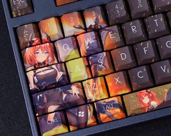 Surtr Keycap Set Arknights Japanese PBT 108 Key Cherry MX Style