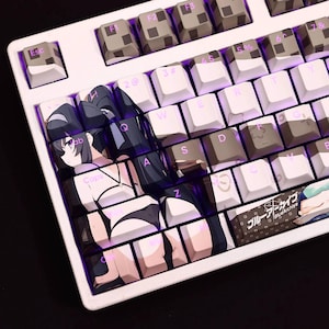 Ui Keycap Set Blue Archive Japanese PBT 108 Key Cherry MX Style