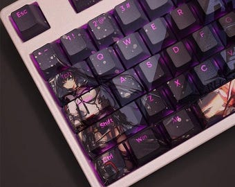 Blaze Keycap Set Arknights Japanese PBT 108 Key Cherry MX Style