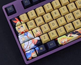 Chitoge Kirisaki Keycap Set Nisekoi Japanese PBT 108 Key Cherry MX Style