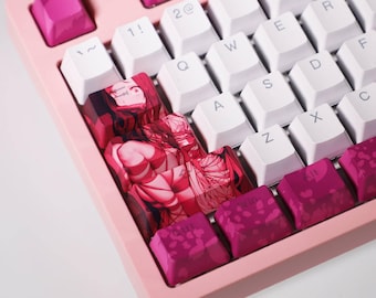 Nezuko Kamado Keycap Set Demon Slayer Japanese PBT 104 Key OEM MX Style
