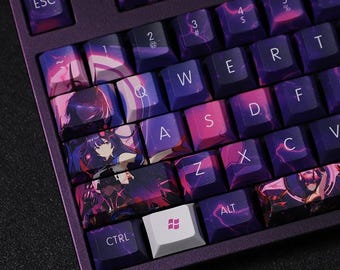 Raiden Mei Keycap Set Honkai Impact 3rd Japanese PBT 108 Key Cherry MX Style