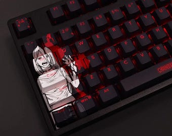 Makima Keycap Set Chainsaw Man Japanese PBT 108 Key Cherry MX Style