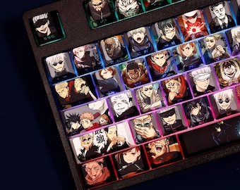 Jujutsu Kaisen Keycap Set Japanese PBT 108 Key Cherry MX Style