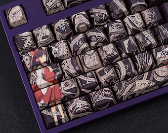 Reimu Hakurei Keycap Set Touhou Project Japanese PBT 108 Key Cherry MX Style