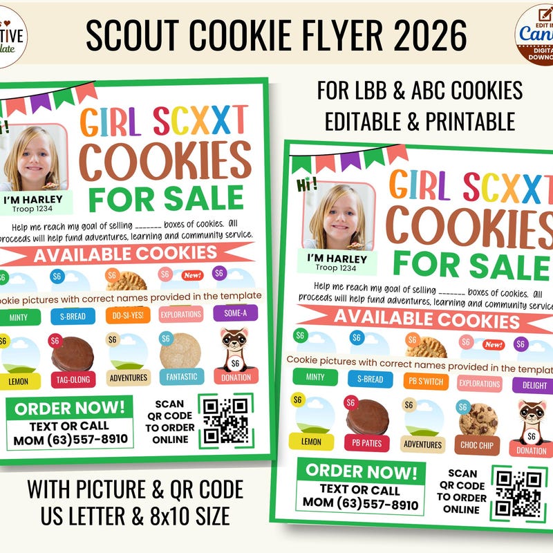 2026 Girl Scout Cookie Card - Etsy