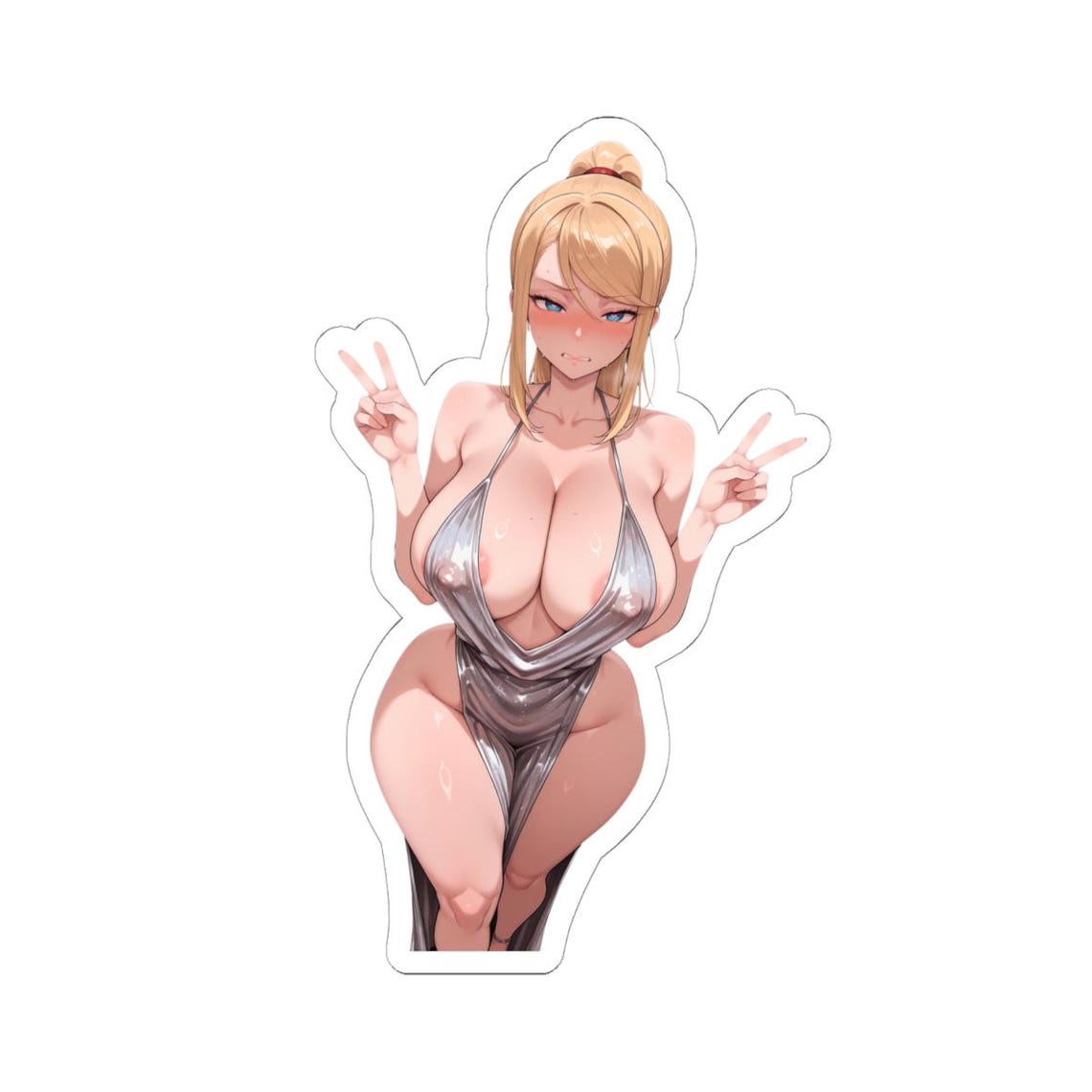 Samus Waifu Vinyl Sticker: Alluring Anime Art, Matte Waterproof Decal ...