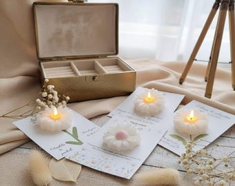 Daisy Scented Candle Favors with Card | Party, Baby Shower, Event Gifts