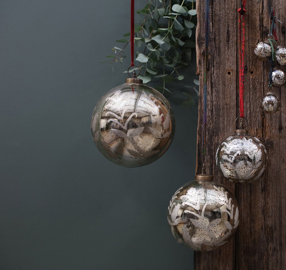 Giant Handmade Baubles Christmas Ornament Glass Baubles Large