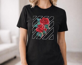 Rose Graphic T-Shirt | Valentines Day Gift for Her or Him | Romantic Everyday Tee
