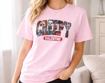 Couple Shirts Creepy Valentine T Shirt Horror Love Design Romantic Gift for Couples Unisex Tee