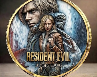 Grace Ashcroft 30th Anniversary Coin, Resident Evil Requiem Commemorative Coin, Horror Game RE9 Collectible Coin, Collectible Gift For Gamer
