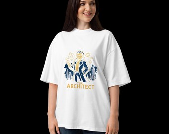 Camiseta para hombre con diseño de arquitecto / Camiseta con estampado de mascota estratégica / Camiseta urbana innovadora para pensadores y creadores