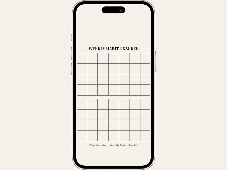 Weekly Habit Tracker Printable | Minimal Habit Planner | A4 & US Letter ...