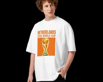 Camiseta de aficionado al fútbol de los Países Bajos, camiseta de fútbol de los Países Bajos, camiseta gráfica extragrande, ropa urbana de algodón orgánico, regalo unisex para aficionados