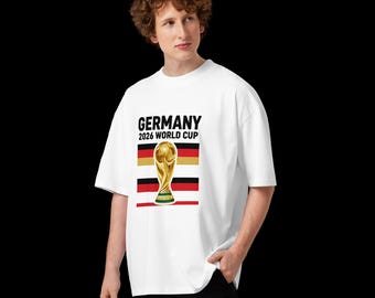Germany Soccer Fan Shirt, Germany Football Tee, Oversized Graphic T-Shirt, Organic Cotton Streetwear, Unisex Supporter Gift