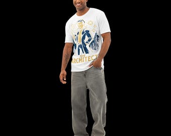 Camiseta El Arquitecto / Camiseta con Gráfico de Mascota Estratégica / Camiseta de Ropa Urbana Original / Regalo para Pensadores Creativos