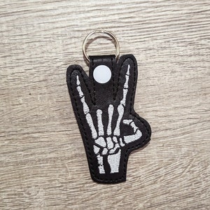 Heavy Metal Keychain Rock Key Chain Free Shipping Devil Horns for Concerts and Music Keychain Embroidered Keychain Weird Keychain