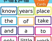 Fry Sight Words Flashcards, Montessori Printables (Digital Download)