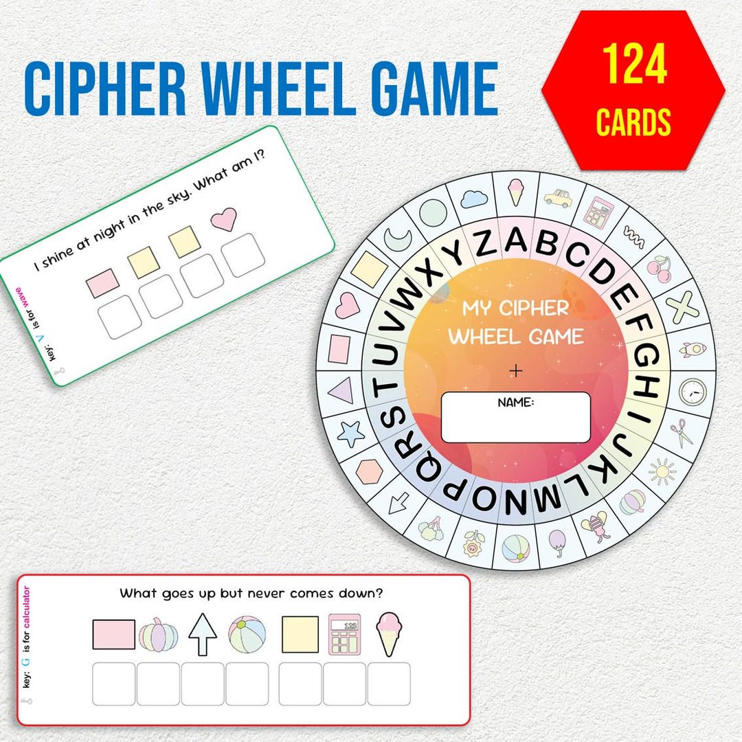 Jogo da Roda de Cifras – Decodificador de Enigmas para Crianças ...