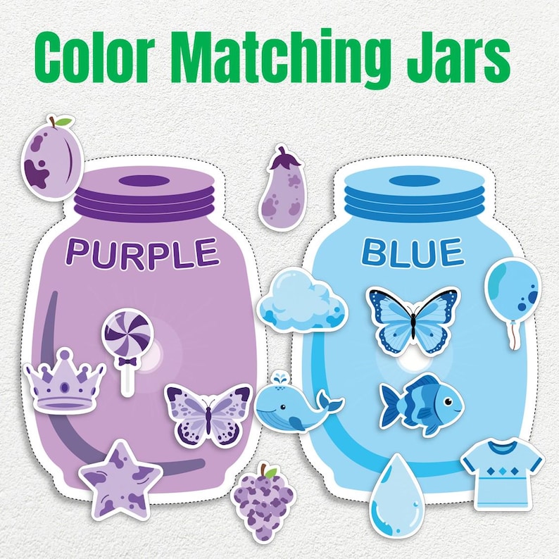 Color Mathcing Jas Color Matching Activity for Kids, Toddler Color Printables, Montessori ...