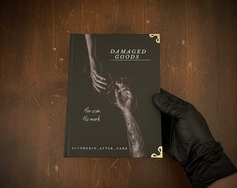 Damaged Goods Hardcover Book - Illustrated Dramione Fanfiction - Post War Romance - Rebound Novel - Black Cover Aesthetic Gift for Her