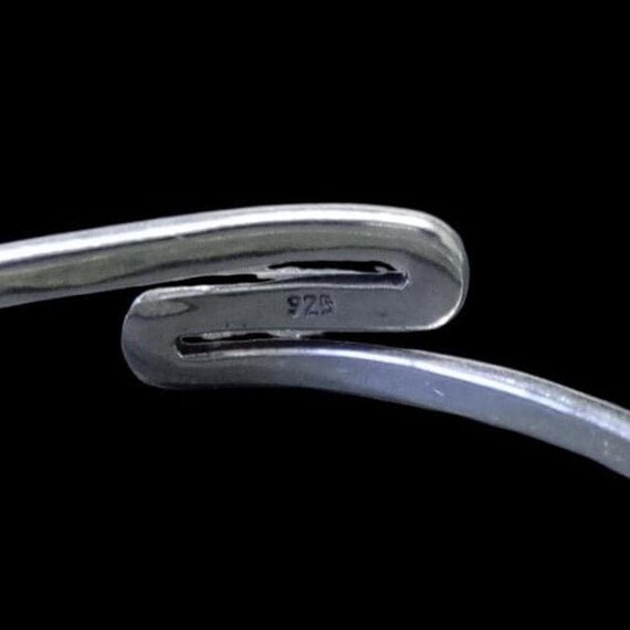Sterling silver bangle / stackable 1990s bracelet… - image 4