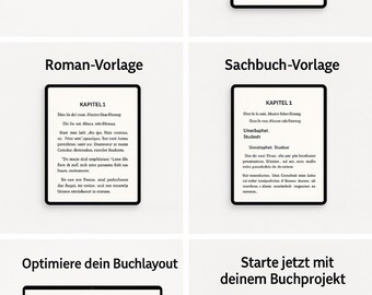 セルフパブリッシングバンドル（A5、ドイツ語） - 小説・ノンフィクションテンプレート | Word + Google ドキュメント | 書籍レイアウトテンプレート | KDP パブリッシング