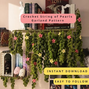 Crochet String of Pearls Pattern PDF, Hanging Succulent Vine Pattern, Amigurumi Plant Decor, Easy Beginner Crochet, Instant Download