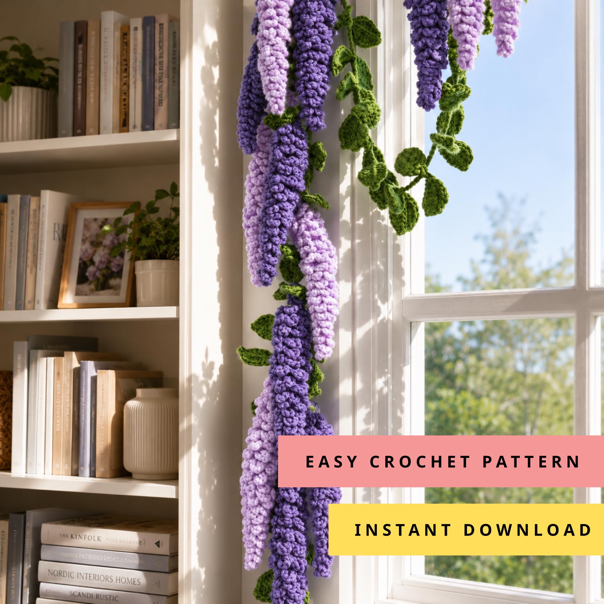 29 Wisteria Crochet Patterns for Floral Decor, Garlands, and Gifts 14 Easy Crochet Wisteria Garland