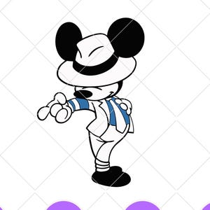 Musse Pigg-dans Clipart (svg, png, eps, dxf), Cricut Silhouette (digital nedladdning)