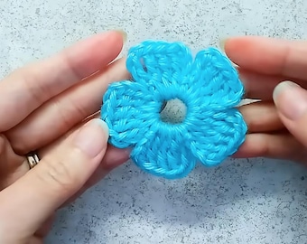 Small Crochet Spring Pattern, Flower Applique (PDF Pattern)