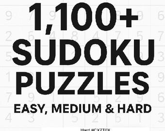 1100+ Hard Sudoku: printable edition