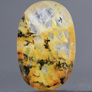 Cabochão em forma de lágrima de quartzo dendrítico para crescimento, equilíbrio e joias com pingente exclusivas