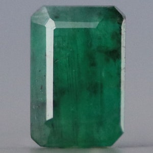 Vibrant faceted emerald gemstone with deep green hues, symbolizing love, prosperity, and protection. Ideal for fine jewelry designs, collectors, and energy healing practices.